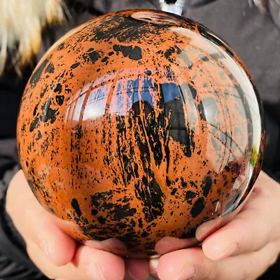 Natural Red Mahogany Obsidian Quartz Crystal Sphere Ball Healing 1460g • $0.99