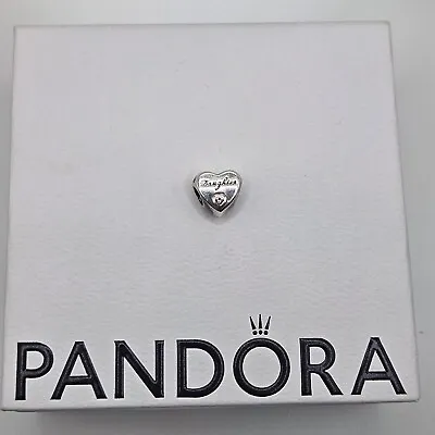 Genuine Pandora Pink Daughter Polished Heart Charm ALE 925 #791726PCZ • £22