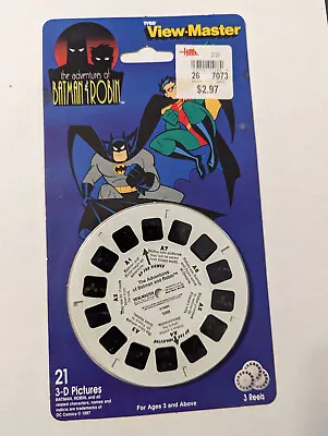 The Adventures Of Batman & Robin DC 1997 3d View-Master 3 Reel Packet NEW SEALED • $29.99