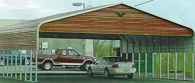 Triple-wide Steel Carport Cover 30 X 31 - FREE Delivery NATIONWIDE (Prices Vary) • $5495