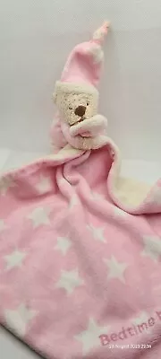 MOTHERCARE MY BEDTIME BEAR COMFORTER SOFT TOY PINK STAR BLANKIE DOUDOU Comfort  • £8.50