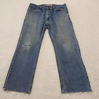 Harley Davidson Jeans Sz 38x28 Jeans Straight Blue Denim Motorcycle Biker Casual • $10.88