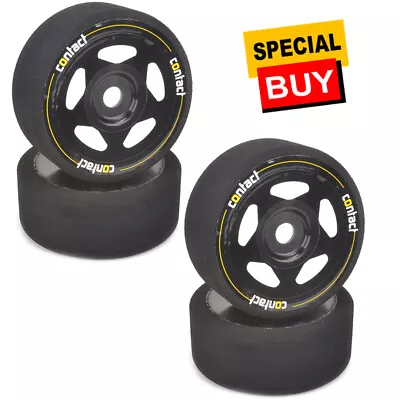 Contact RC JB25B 1/8 GT8/Rally Black Pre-Glued Foam Tires/Wheels 25SH-103mm (4) • $53.99