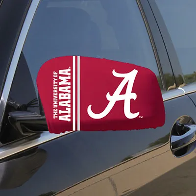 NCAA Collegiate School Car Truck Mirror COVER SOCK Set + FREE INTERNATIONAL FLAG • $14.99