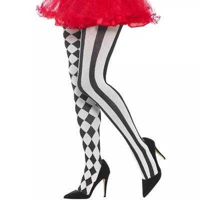 $31.93 • Buy Black And White Tights Harlequin
