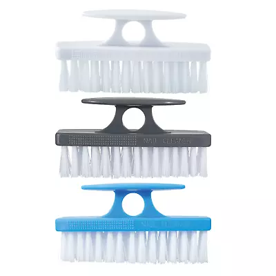 Nail Brush Cleaner With Handle Stiff Bristles 3 Pack Heavy Duty Brush Scrubber • $10.99