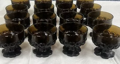 16 Vintage Franciscan Madeira Dessert Sherbet Footed Dish Glass Glasses Brown • $80