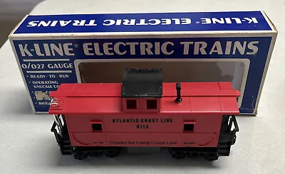 K-Line K6113 O/027 Gauge Atlantic Coast Line Red Caboose W/ Box • $26.99