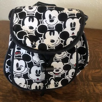 Mickey Mouse Small Backpack Bag With Mickey Mouse Heads Black White Red • $11.99