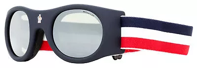 Moncler ML0051 Band Ski Goggles 92C Matte Blue • $159