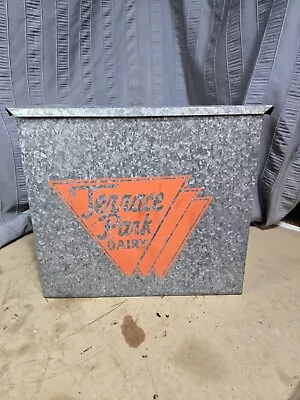 Antique Terrace Park Dairy Metal Porch Milk Box Cooler Farm Ranch Sioux Falls SD • $119