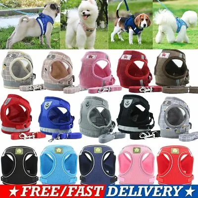 Mesh Padded Soft Puppy Pet Dog Harness Breathable Comfortable Colors XS S M L XL • $7.55