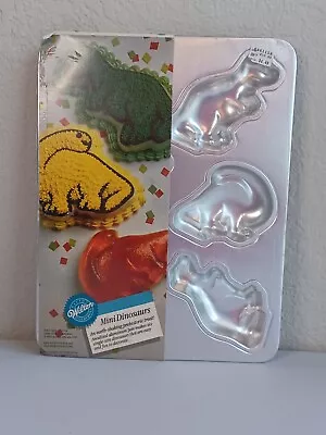 Vintage 1993 WILTON 6-Mold Mini Dinosaurs Cake Pan #2105-9331 ~ NOS • $12