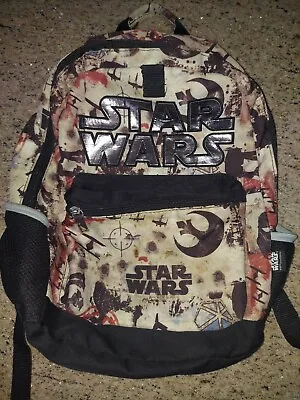 Disney Store Star Wars Backpack W Hoodie Tie Fighter X-Wing AT-AT One Size  • $25