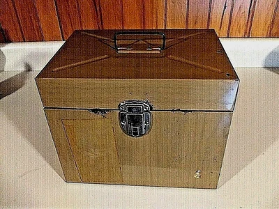 $16.95 • Buy VINTAGE Industrial Metal Storage File Box Large 12.5 L X 10 H X 9  W 1970's!