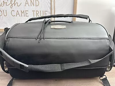 Kuryakyn Black Leather Motorcycle Tour Trunk Roll Bag Perfect For Rain Gear • $129.95