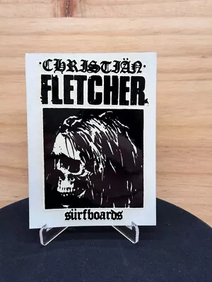 Vintage Christian Fletcher Surfboards Skull Clear Sticker Rare! • $15