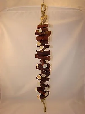 Manzanita Bird Toy Hanging Hardwood Toy 2 Feet Long 25 Pieces Of Manzanita COOL! • $23.99