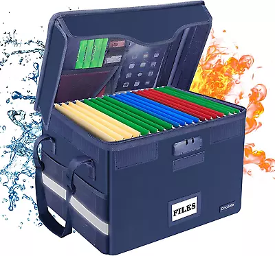 $71.48 • Buy Docsafe File Box Fireproof Document Box With Lock, File Storage Organizer Box Wi
