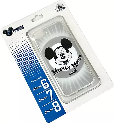 Disney Parks Grey White Black Mickey Mouse Club D Tech IPhone 6s/7/8 Case Cover • $20.97