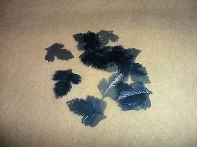 Vintage Blue Iridescent Oak Leaf Sequins - 48 Pieces • $3.50