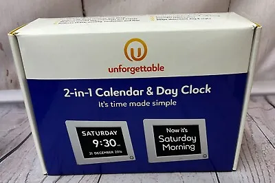 Dementia SEN Aid 2-in-1 Calendar & Day Clock By Unforgettable LAST STOCK!!!!!!!! • £26.50