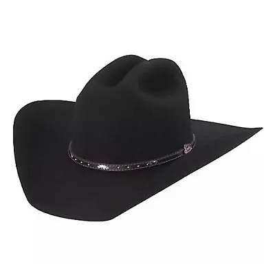 Justin® Youth 2X Black Hills Wool Felt Western Hat JF0242BKJR40 • $54.95