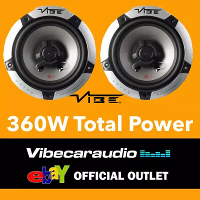 VIBE PULSE6-V0 - 16.5cm 6.5” 2-Way Coaxial Car Speakers 360 Watts Total Power BN • £31.95