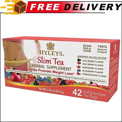 Hyleys Slim Tea 42 Ct Assorted - Weight Loss Herbal Supplement Cleanse And Detox • £7.95
