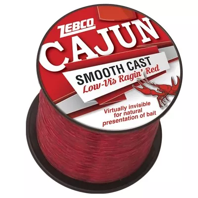 Cajun Low Vis Ragin Red 1/4lb Spool Size Mono Fishing Line NEW Up To 3000 Yds • $8.98