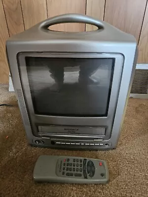 VTG Magnavox 9” MC092DMG02 Retro CRT TV/VCR Combo W/ Remote Tested Working • $200