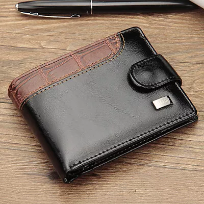 New Men's Leather Bifold ID Card Holder Purse Wallet Billfold Handbag Clutch US • $8.79