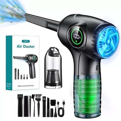 2in1 Compressed Air Duster Blow Suck Digital LED Display Vacuum Cleaner • $46.99