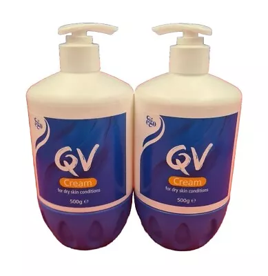 2 Pack's Of QV Moisturising Cream  For Dry Skin Conditions. 500g Each. 20% Off  • £29.99