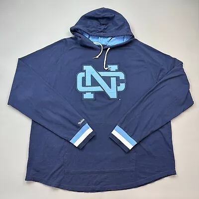 North Carolina Tarheels Hoodie Mens 3XL Mitchell & Ness Legendary Slub Pullover • $34.95