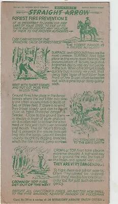 1951 NABISCO Shredded Wheat - Straight Arrow Book 3 - Card #36 - Forest Fire! • $11.01