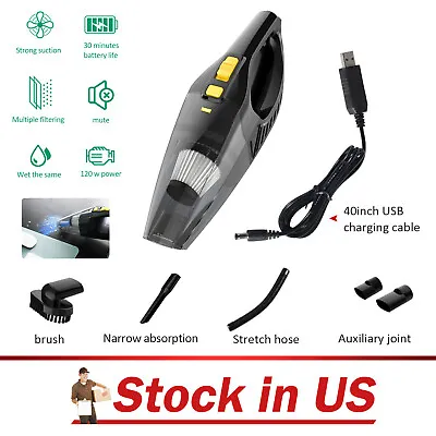 Wireless Portable Handheld Strong Suction Powerful Auto Car Home Vacuum Cleaner • $13.17