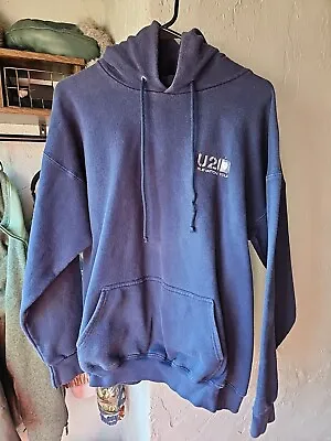 U2 Elevation 2001 Tour Roadie Pull Over Hoodie Large Embroidered RARE • $49.99