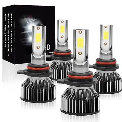 9005 9006 LED Headlight Kit Combo Bulbs 10000K High Low Beam Super Bright White • $28.99