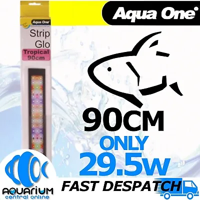 Aqua One StripGlo Tropical LED Reflector Aquarium Fish Tank Light 90cm 3ft 29.5w • $147.95