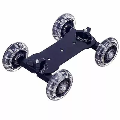 Camera Table Dolly Track Slider Rolling Wheels Mini Desktop 1/4  Threads DSLR • $38.50