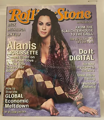 Rolling Stone Magazine Issue # 800 OS 11-26-1998 Cover:ALANIS MORISSETTE • $13