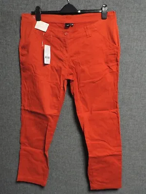 Next Maternity Chino Trousers Coral UK 18R RRP £22 LN027 VV 07 • £14.39