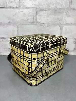 Vintage Metal Picnic Basket Tin W/ Handles • $17