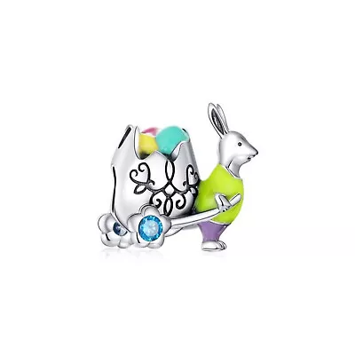 Silver Pandora Style Charm In An Easter Rabbit Design - Fits Popular Bracelets • £20.55