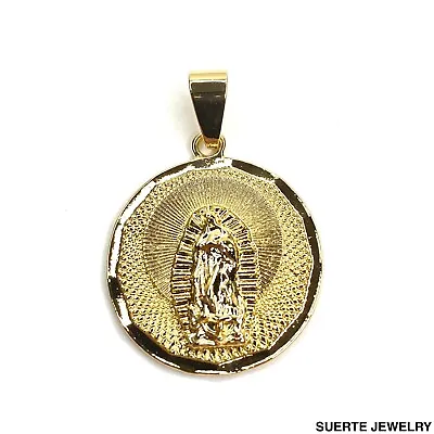 14K Gold Plated Virgin Mary Pendant Oro Laminado Virgen De Guadalupe Collar Dije • $13.99