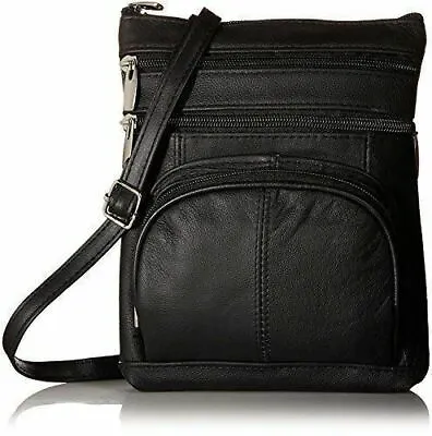 Real Leather Shoulder Bag Handbag Purse Cross Body Organizer Smart Phone Pockets • $16.98