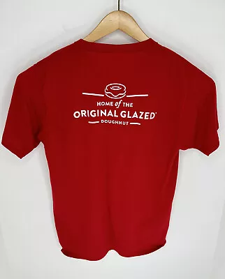 $12.99 • Buy Krispy Kreme Doughnuts Employee Uniform Mens Size Medium Glazed Red Shirt M
