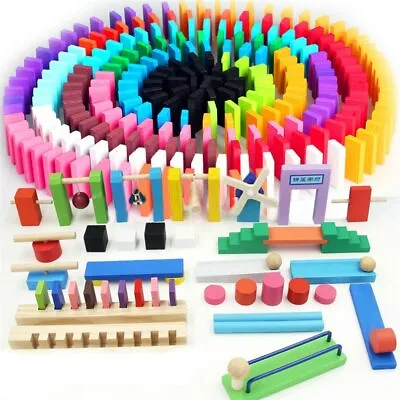£3.98 • Buy 480pcs Coloured Wooden Tumbling Dominoes Games For Kids Childrens Xmas Play Toy