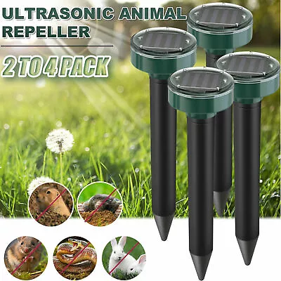 4x Solar Powered Ultrasonic Cat Deterrent Fox Pest Repellent Scarer Repeller • $28.99